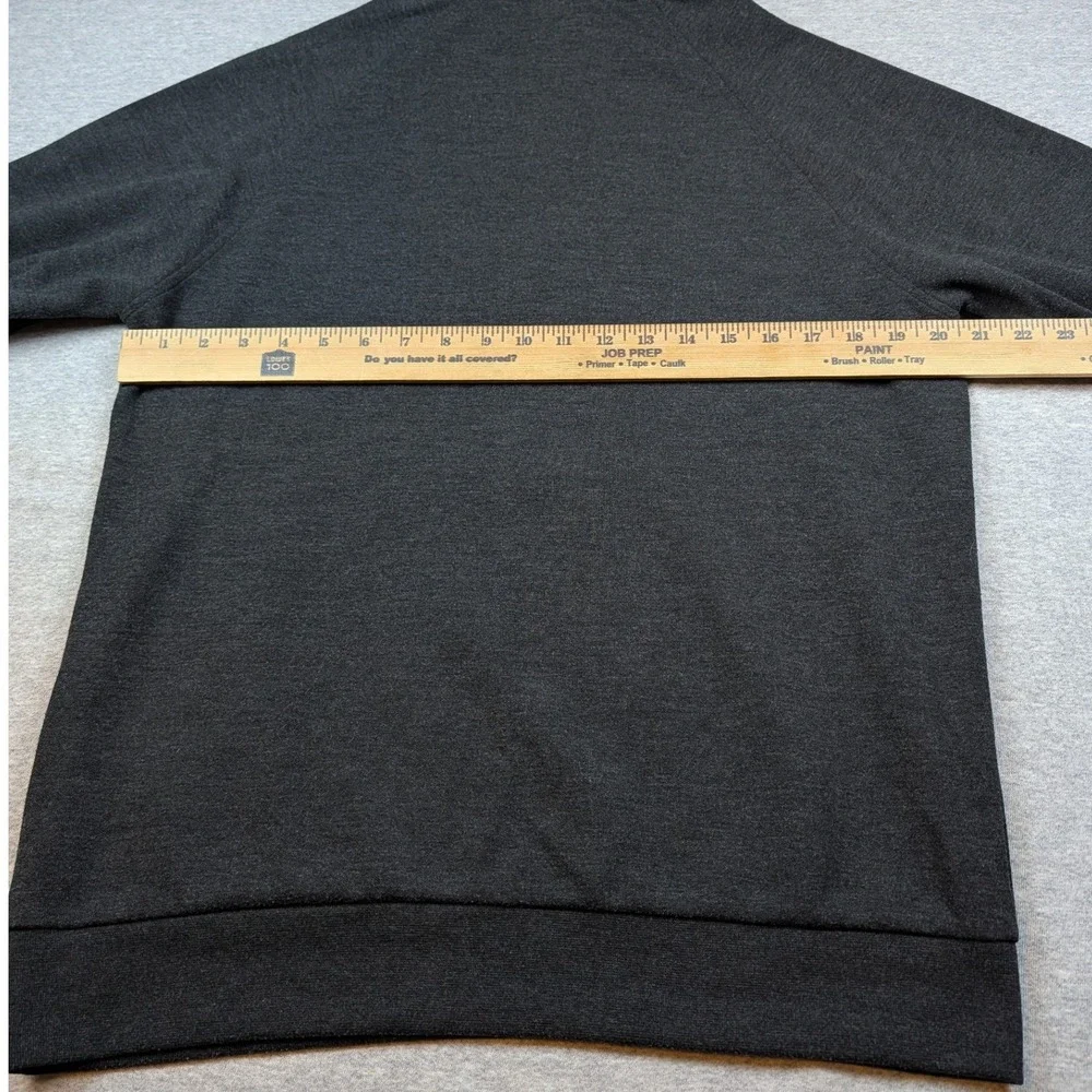 Reiss Matty Mens Charcoal Grey Quarter Zip Pullover Sweatshirt Size L Raglan
